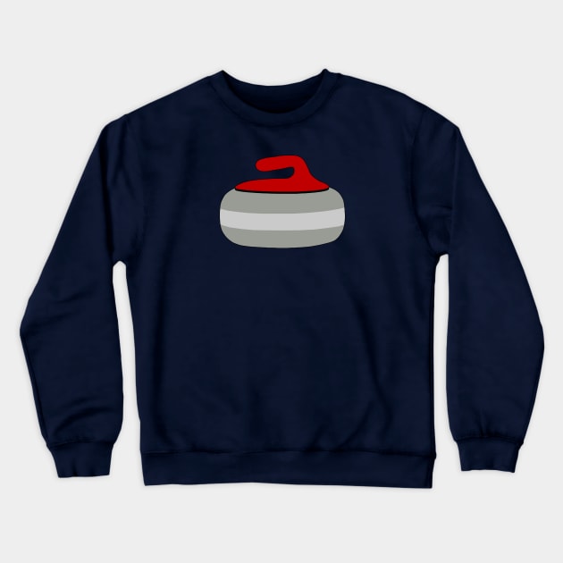 Red Curling Rock Crewneck Sweatshirt by SaintEuphoria